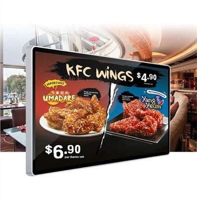 Nástenný reklamný displej s okrúhlymi okrajmi